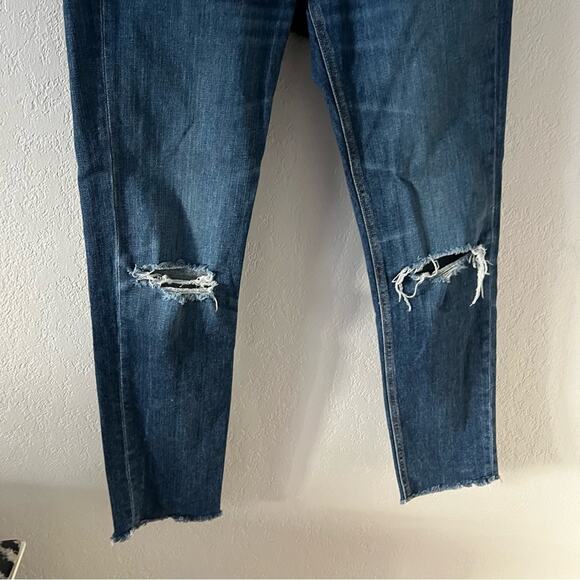Rag & Bone Dre Straight-Leg Distressed Cropped Jeans in Dia Wash - Picture 5 of 10